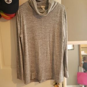Loose fitting turtle neck sweater